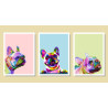 colorful french bulldog Wall Sticker for Home Decor