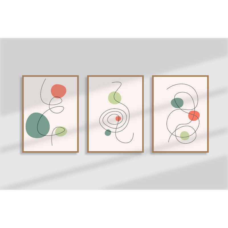 mid century abstract Wall Sticker for Home Decor
