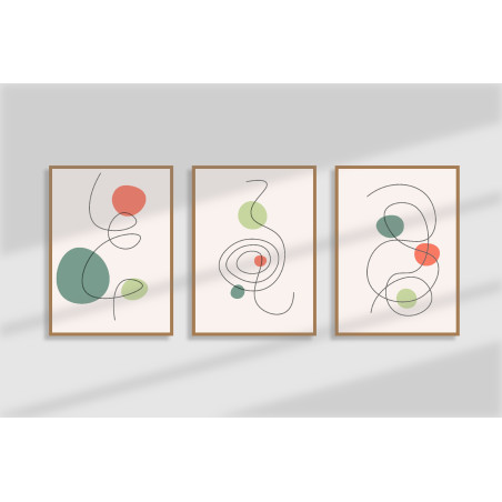 mid century abstract Wall Sticker for Home Decor