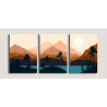 landscape mountain lake Wall Sticker for Home Decor